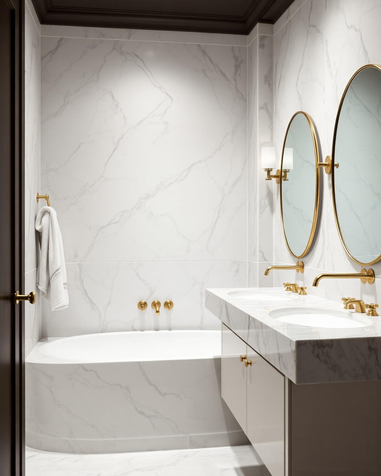 Salle de bain marbre